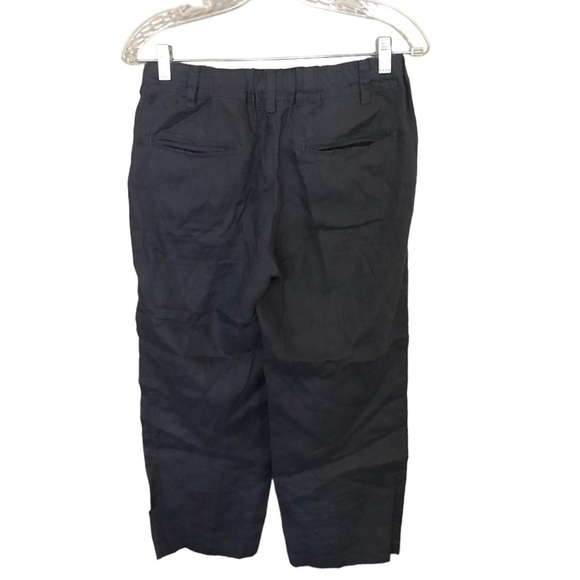 Allen Allen Linen elastic waits Capri Pants - Picture 1 of 6